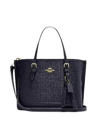 Coach bags with a front - zip pocket for small items like keys and cardsCoach Mollie Tote 25 In Straw