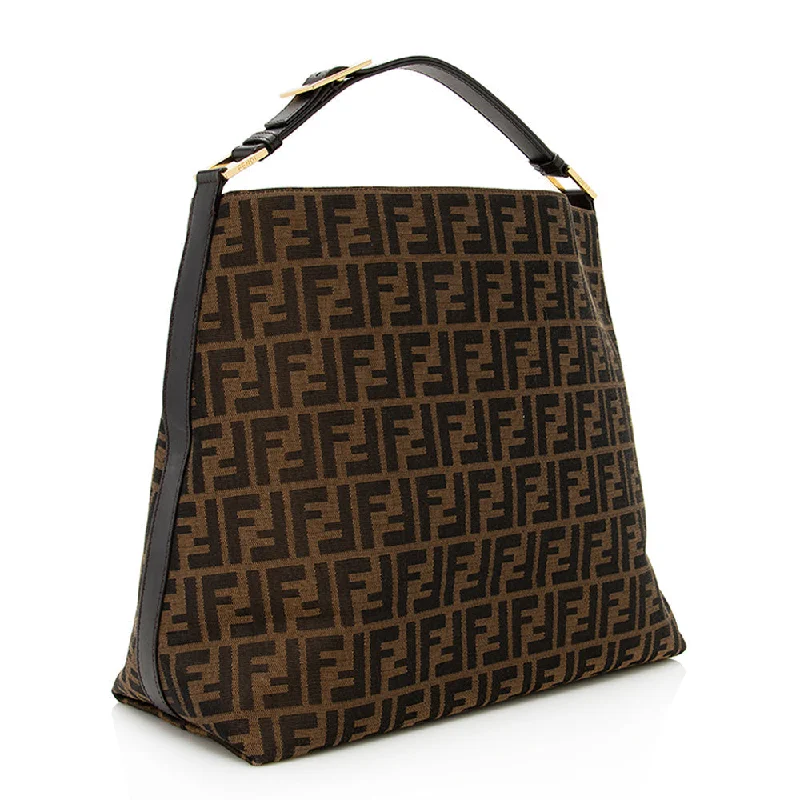 Fendi By The Way bags with a suede interior lining for a luxurious and soft feelFendi Zucchino Large Hobo (SHF-19755)