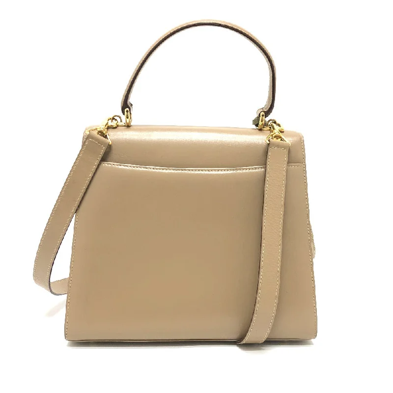 Gucci backpacks for women with a multi - pocket designGUCCI Handbag leather beige Lock Women Used