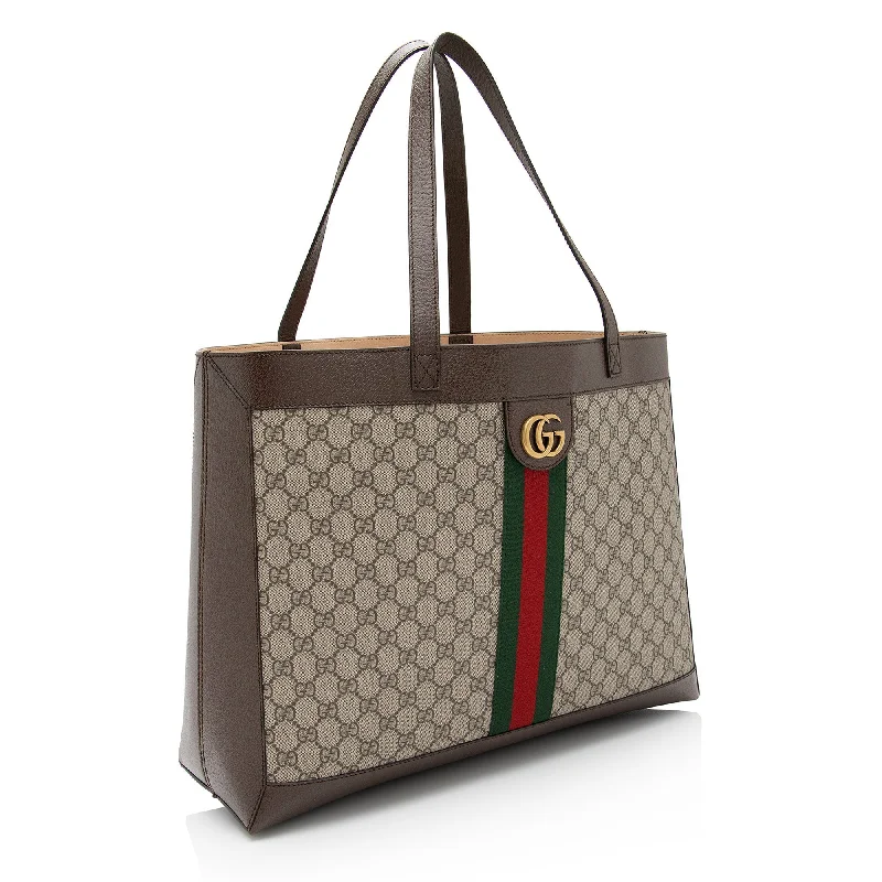 Gucci Marmont bags for women with gold - toned hardwareGucci GG Supreme Ophidia Medium Soft Tote (SHF-YgqXHj)