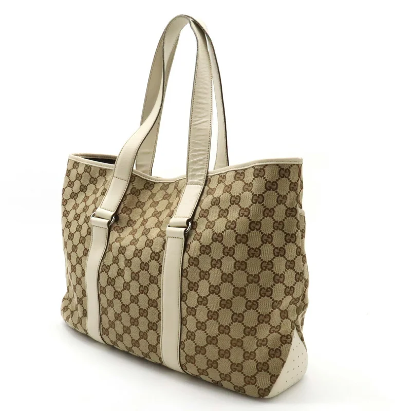 Gucci Marmont bags for women with quilted leather exteriorsGUCCI GG Canvas Tote Bag Shoulder Leather Khaki Beige 153238