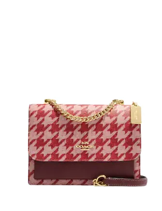 Coach backpacks with a sleek, modern design for a stylish lookCoach Klare Crossbody With Houndstooth Print