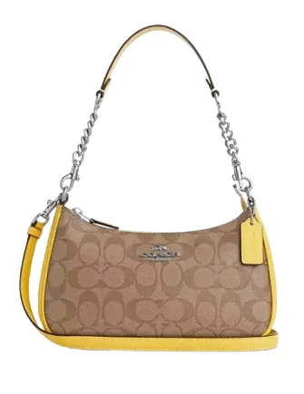 Ladies Coach crossbody bags with a wide - width strap for comfortCoach Teri Shoulder Bag In Signature Canvas