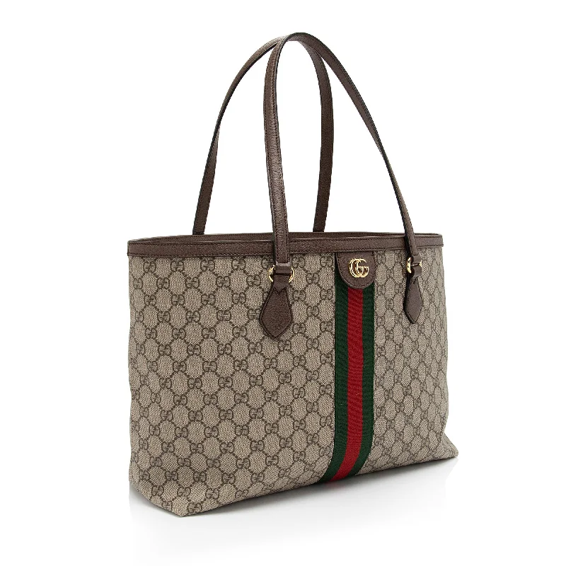 Gucci Marmont bags for women with quilted leather exteriorsGucci GG Supreme Ophidia Medium Shopping Tote (SHF-ZMdf0x)