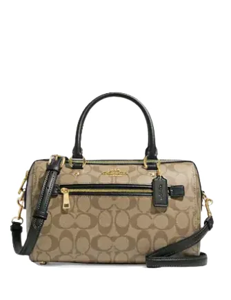 Coach crossbody bags with a detachable coin purse for added functionalityCoach Rowan Satchel In Signature Canvas