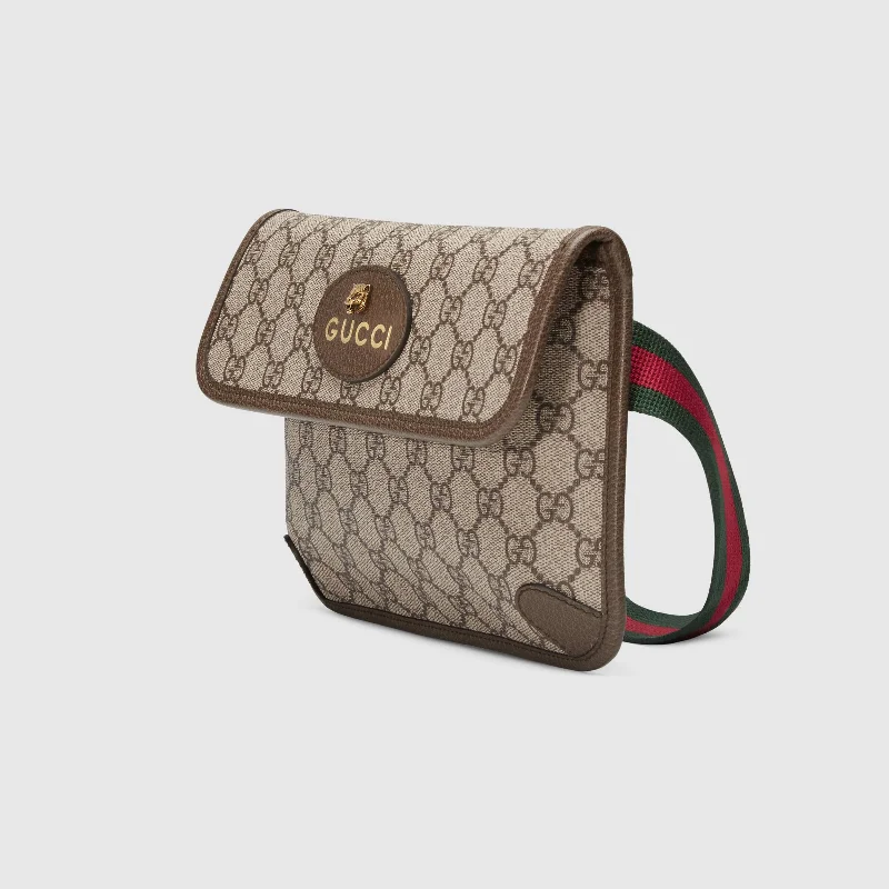 Women Gucci bags with a detachable mobile phone holderGucci GG Supreme Belt Bag Brown Trims