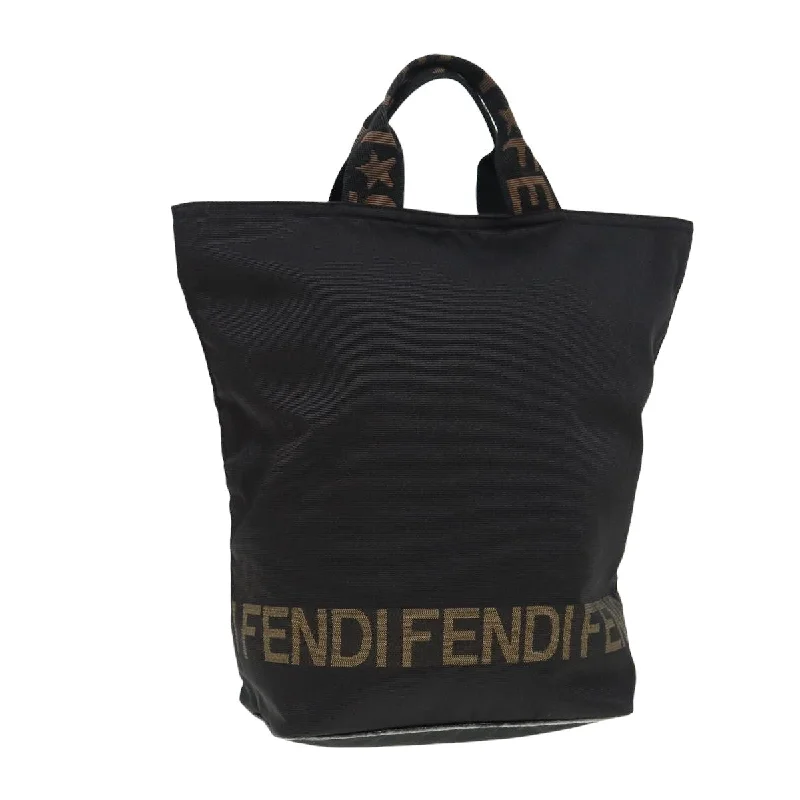 Fendi bags with a leather - bound notebook insert for jotting down notesFENDI Hand Bag Nylon Black  yk13789