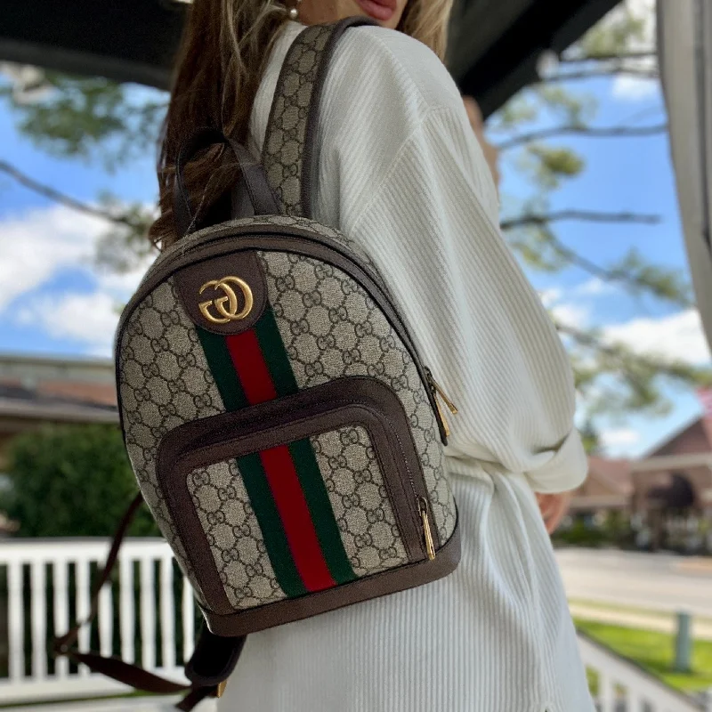 Gucci backpacks for women with a sleek silhouetteGucci GG Supreme Ophidia Backpack - Small