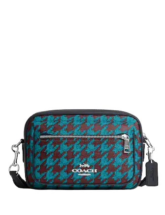 Ladies Coach crossbody bags with a single - strap design for simplicityCoach Elias Crossbody With Houndstooth Print