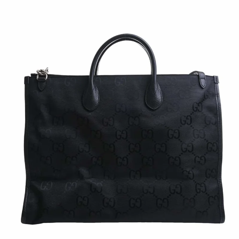 Gucci backpacks for women with a padded laptop compartmentGUCCI Off The Grid GG Nylon Tote Bag 630353 Black Women's