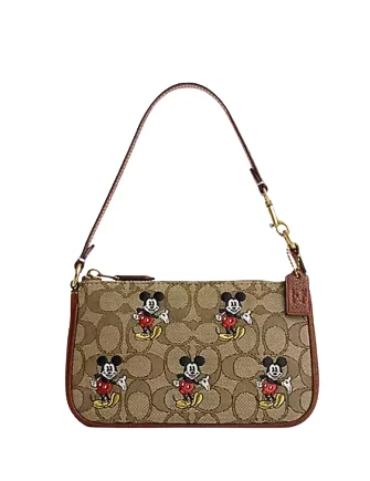 Coach bags with a patent - leather finish for a shiny and sophisticated appearanceCoach Disney X Coach Nolita 19 In Signature Jacquard With Mickey Mouse Print