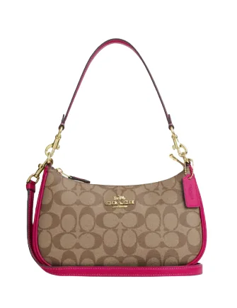 Coach crossbody bags with a printed floral pattern for a feminine touchCoach Teri Shoulder Bag In Signature Canvas