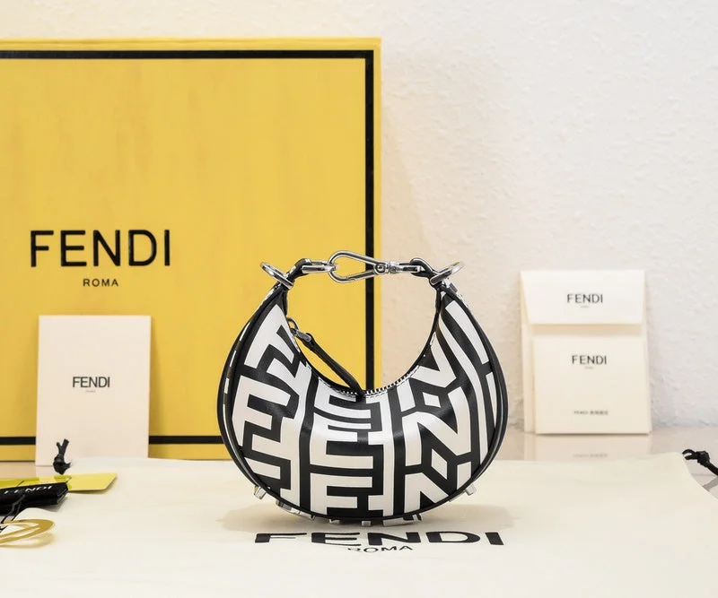 Fendi tote bags with a hand - painted FF pattern for an artisanal and one - of - a - kind touchBC - FENDI BAGS - 1496