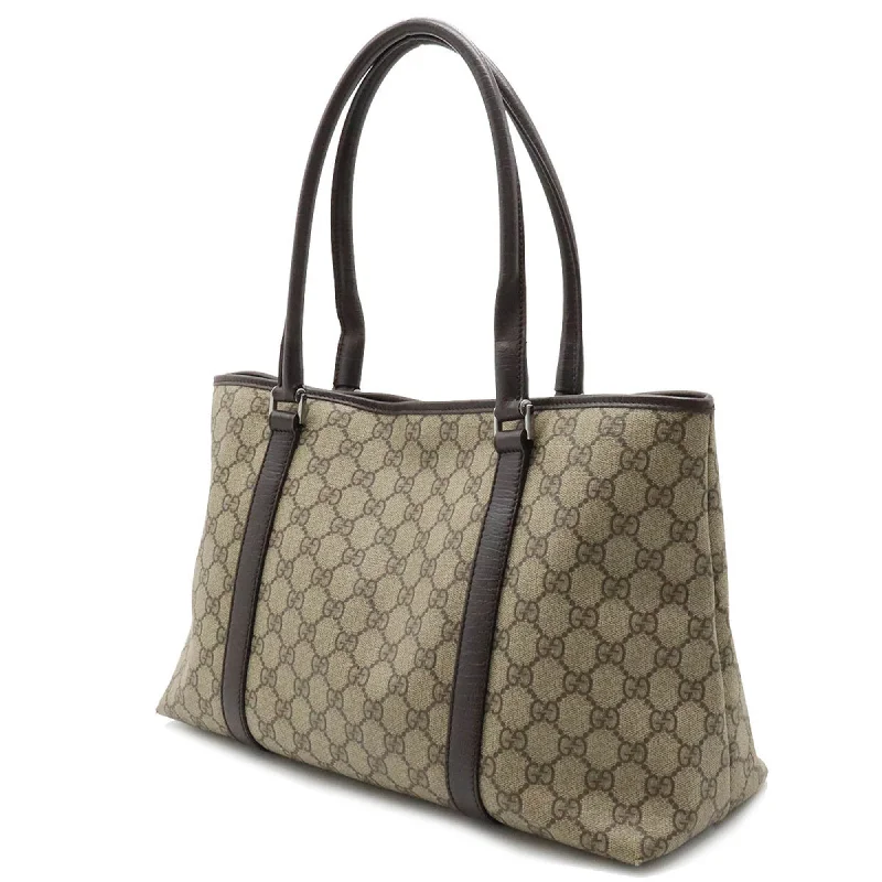 Ladies Gucci Dionysus bags with a detachable shoulder strapGUCCI GG Supreme Plus Tote Bag Shoulder PVC Leather Khaki Beige Dark Brown 114595