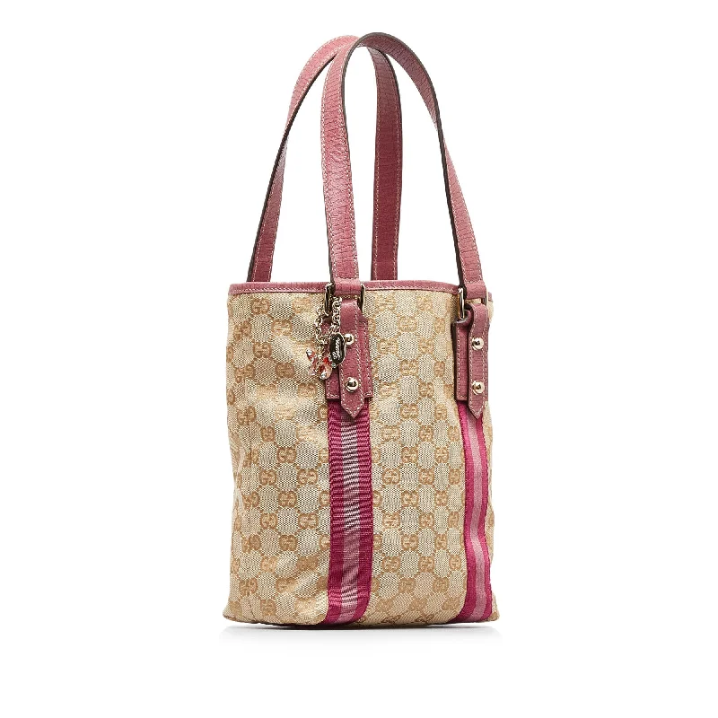 Gucci tote bags for women with a water - resistant coatingGUCCI GG Canvas Jolicoeur Tote Bag