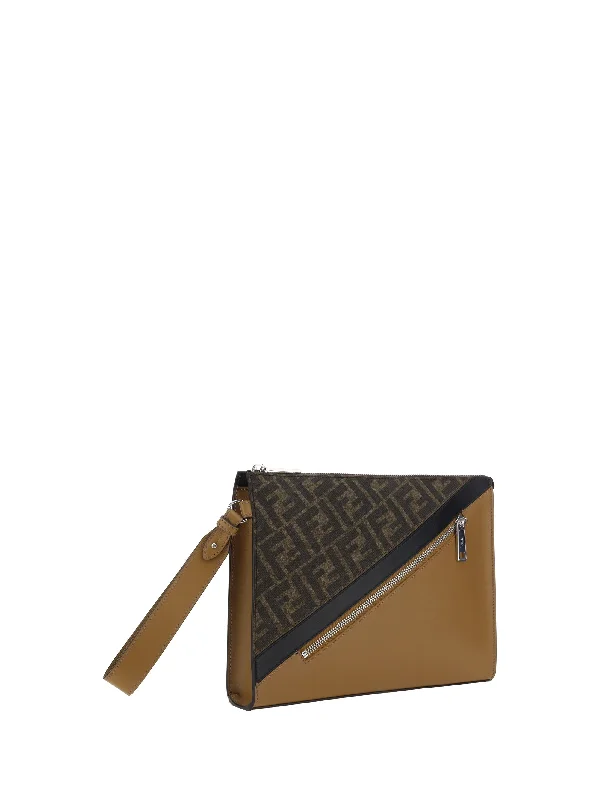 Fendi bags with a voice - activated pocket opener for a high - tech convenienceFendi Men Clutch Bag