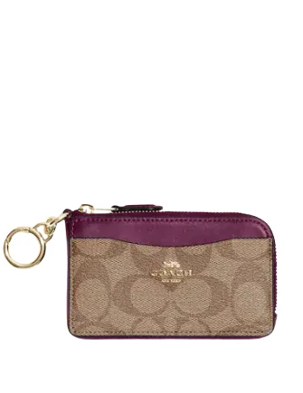 Coach bags with a zip - top closure and a front - pocket for quick accessCoach Multifunction Card Case In Signature Canvas