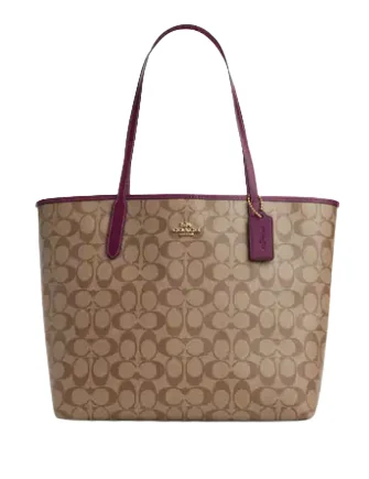 Ladies Coach Tabby bags with a detachable shoulder strapCoach City Tote In Signature Canvas