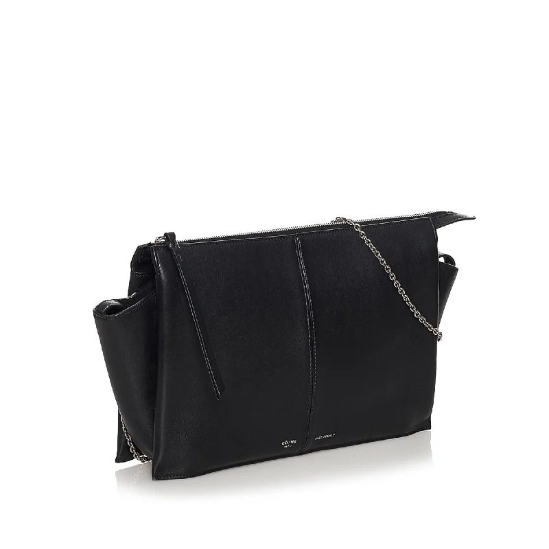 Stylish Celine Crossbody Bags for Every Day ErrandsCeline Trifold Leather Crossbody Bag (SHG-31157)