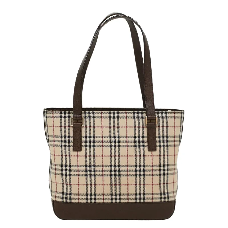 Pet - Friendly Burberry Pet Carrier BagsBURBERRY Nova Check Hand Bag Nylon Leather Beige  43018