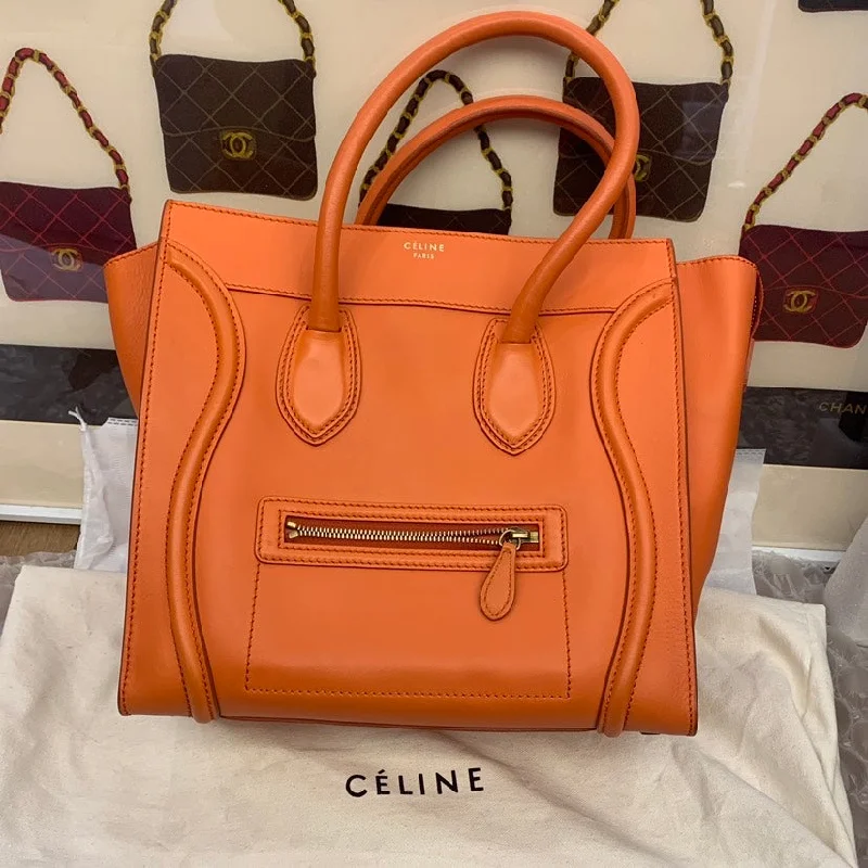 Sustainable and Ethical Celine Bags for Conscious ConsumersCeline Orange Leather Luggage Bag Medium