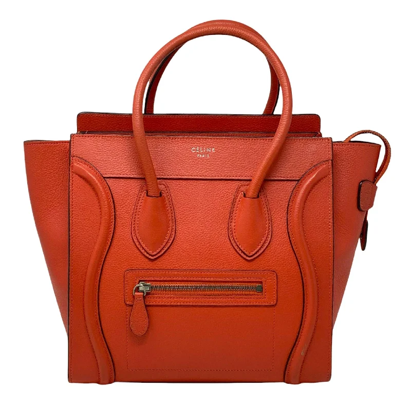 Celine Bags with Chain Handles for a Touch of GlamourCeline Red Micro Luggage Bag