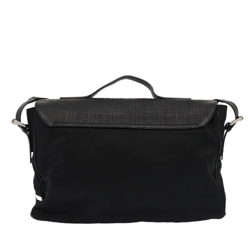 Adjustable Strap Burberry Messenger BagsBURBERRY Nova Check Hand Bag Leather nylon 2way Black  bs16211