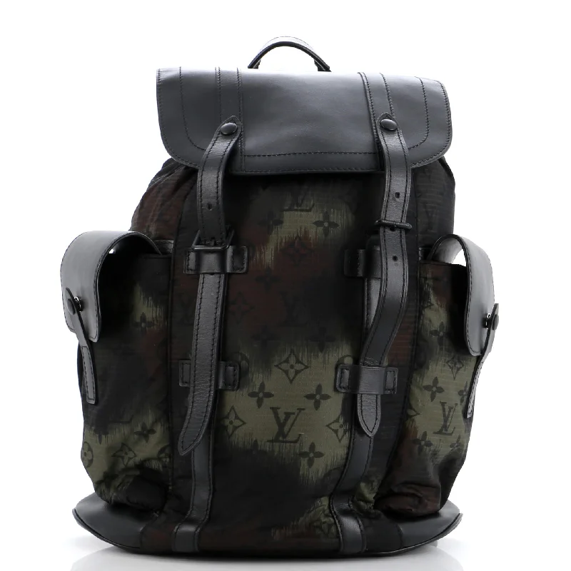 Burberry Bags with Chain Straps for a Chic VibeChristopher Backpack Limited Edition Camouflage Monogram Nylon with Leather PM