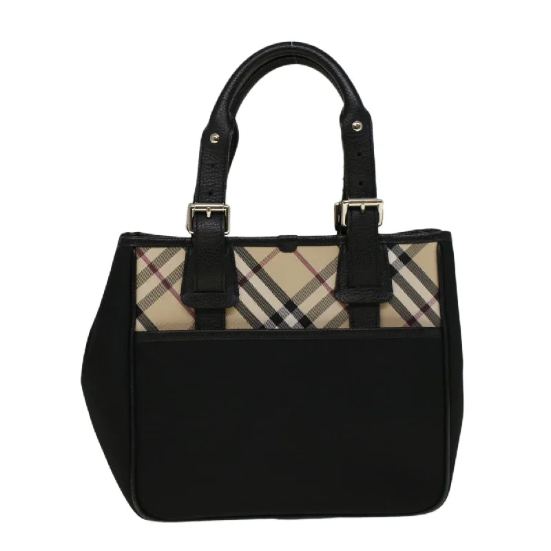 Pattern - Mixing Burberry Bags for a Fashion - Forward LookBURBERRY Nova Check Hand Bag Nylon Beige Black  57242