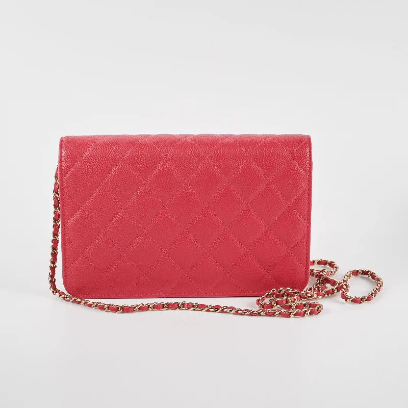 Chanel Classic Flap Bag for Evening PartyChanel Caviar Wallet on Chain Pink