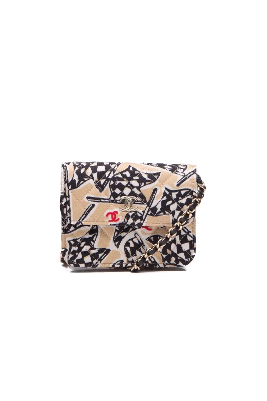 Chanel New Arrival Handbag with Gold HardwareCheckered Flag CC Mini Wallet on Chain Bag