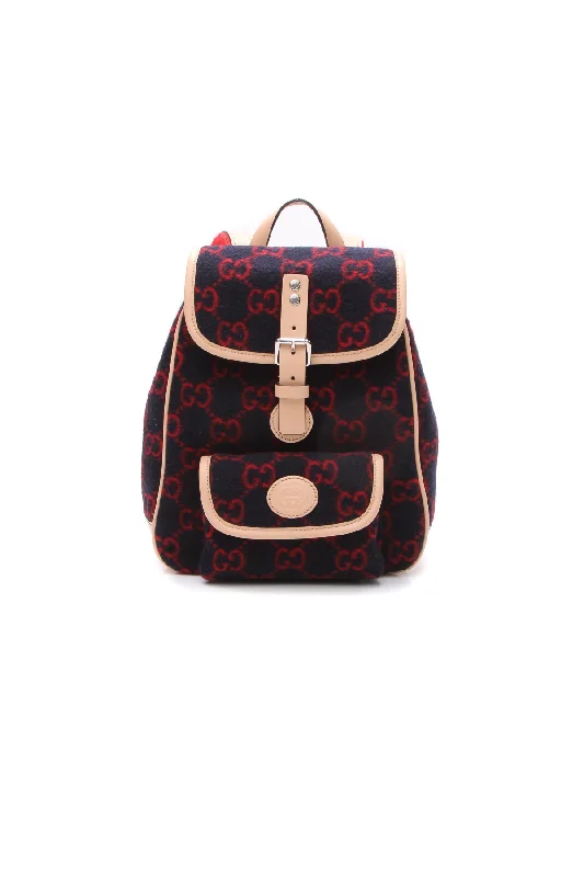 Chanel Designer Handbag with Unique DesignWool Children's Backpack - Navy/Red