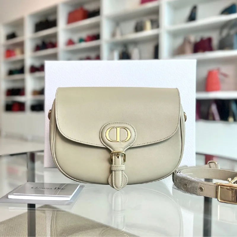 Christian Dior bags with a detachable coin purse insideBobby Medium Beige Flap Smooth Calfskin Leather Bag