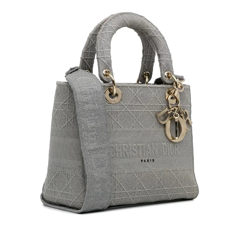 Christian Dior bags with a side - pocket for holding a water bottleDior Medium Cannage Lady D-Lite (VBMPDY)