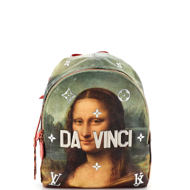 Palm Springs Backpack Limited Edition Jeff Koons Da Vinci Print Canvas PM